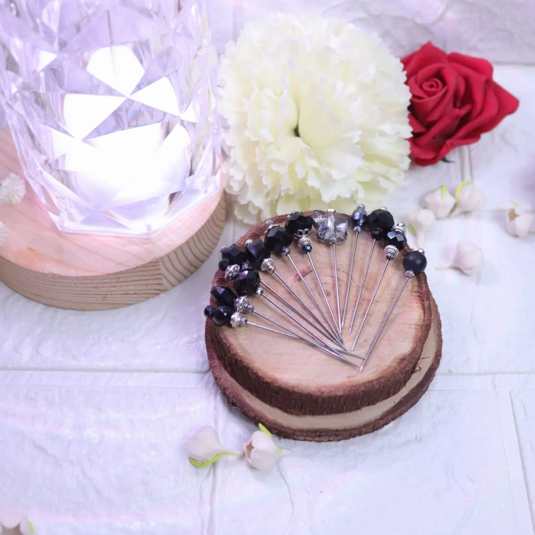 Midnight Elegance Hijab Pin Set