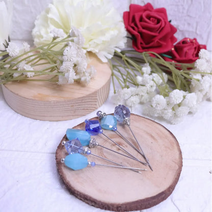 Jumbo Blue Hijab Pin Set